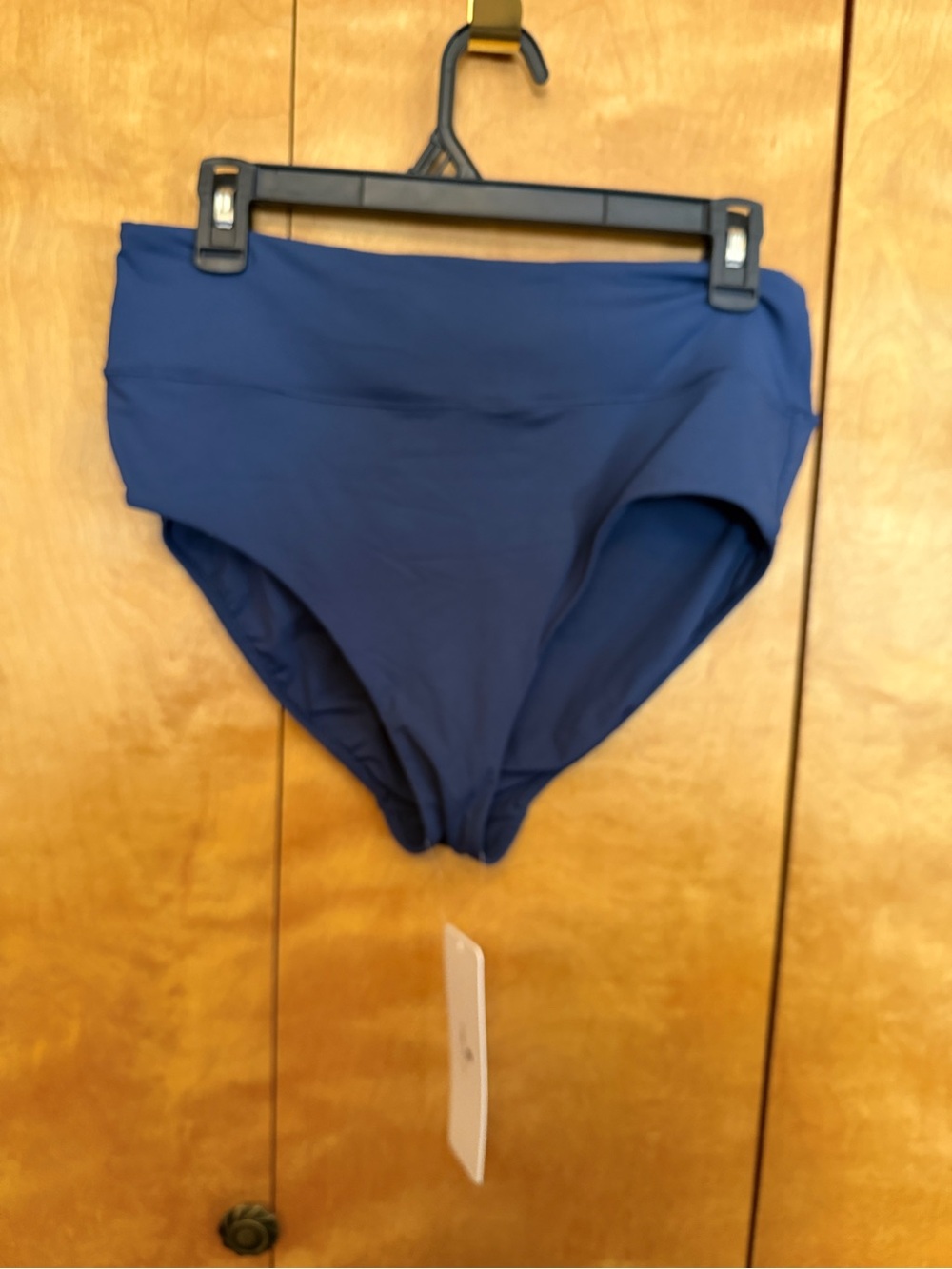 NWT * CRZ YOGA High-Waisted Bikini Bottom Insignia Blue Size Large